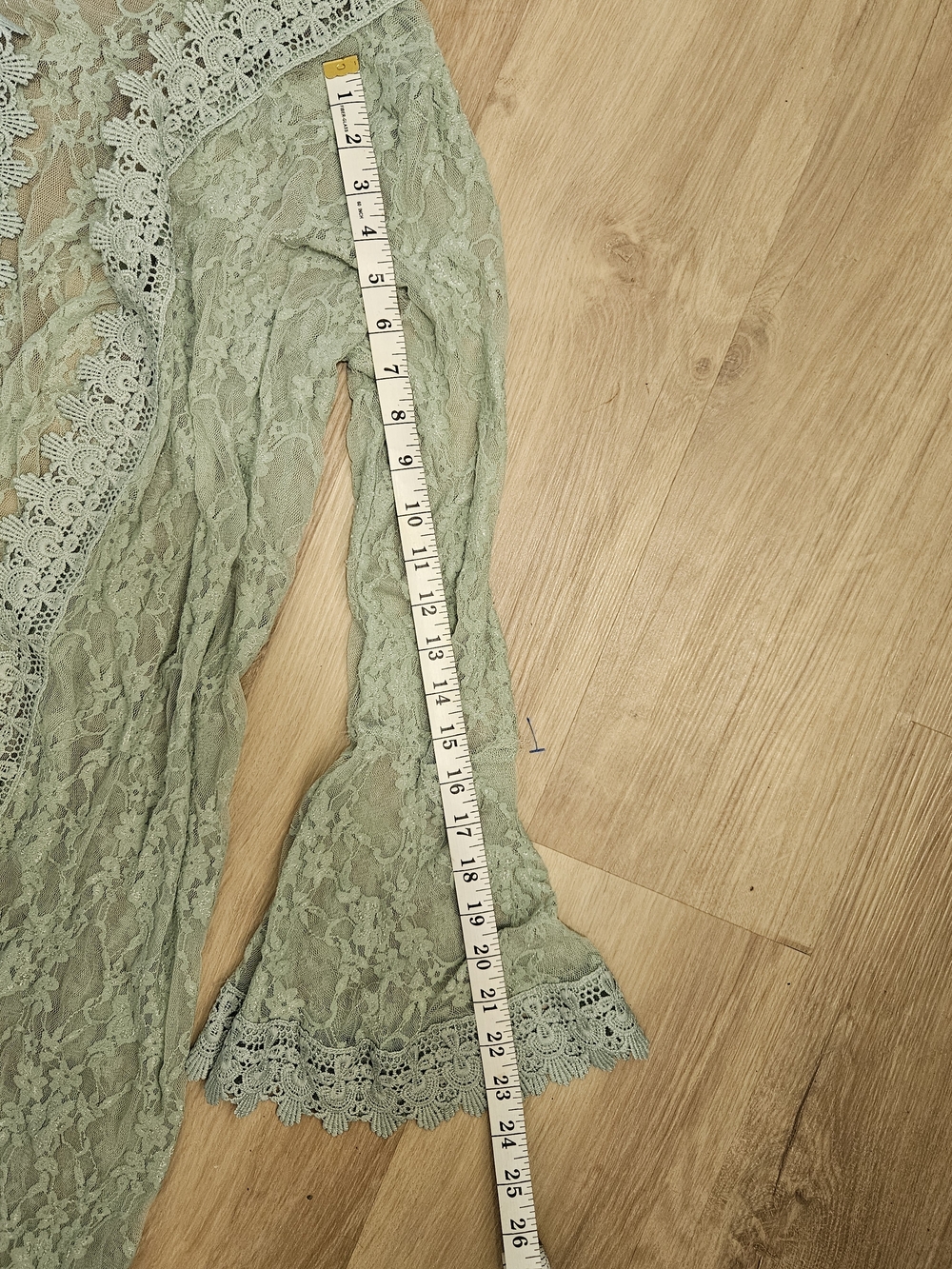 Full Circle Trends Sage Green Lace Duster Cardigan - Picture 6 of 6